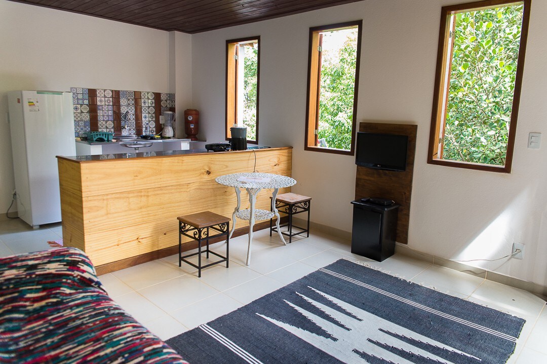 sala do airbnb Trilha Real em Tiradentes