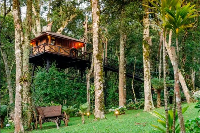 pousada de airbnb como casa da árvore em monte verde