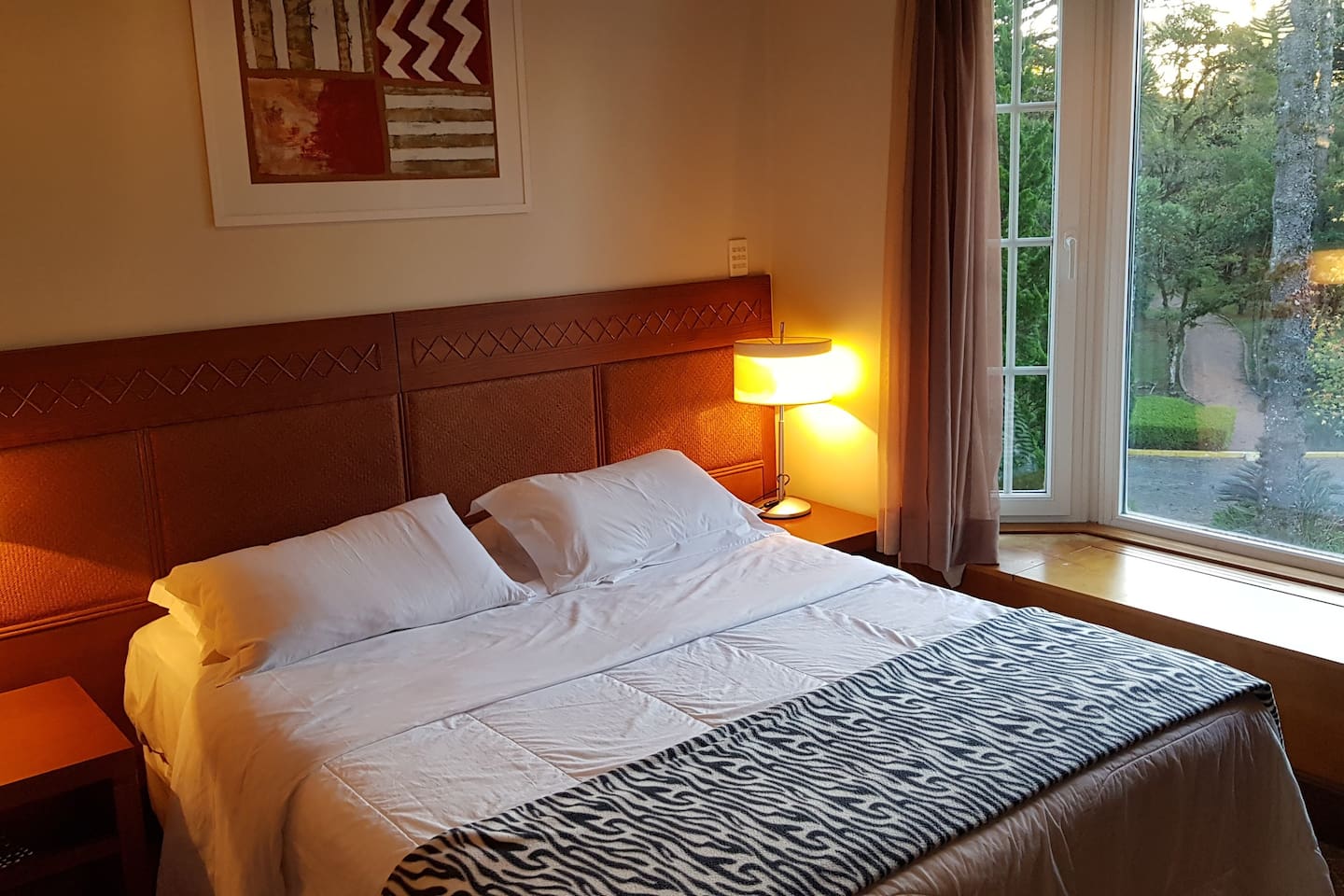 quarto do Espetacular Flat no Mountain Village airbnb gramado