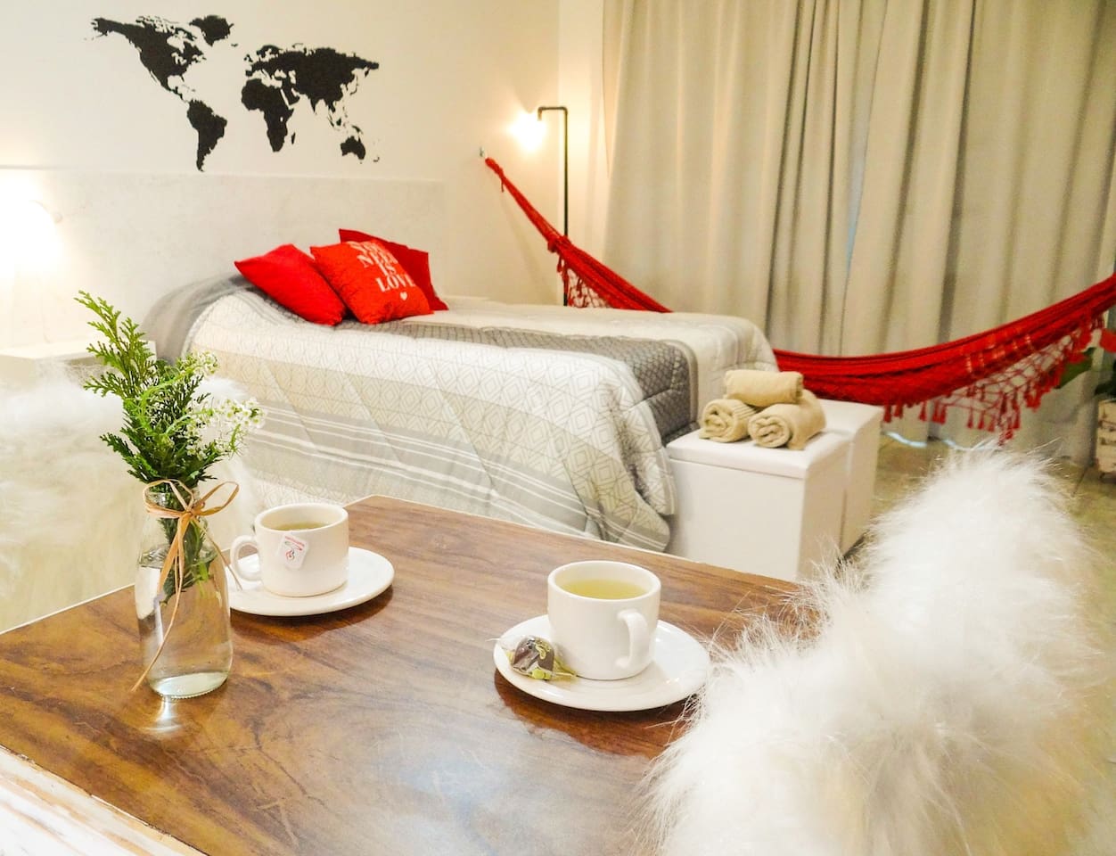 quarto fachada de entrada do airbnb Studio em gramado