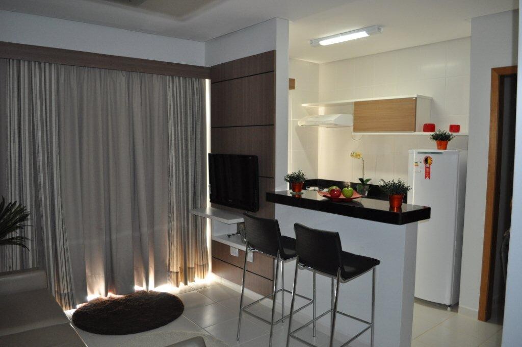 sala do Flat Veredas do Rio Quente Airbnb em Caldas Novas