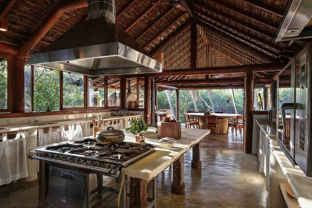 cozinha do airbnb casa ponta da barra em trancoso