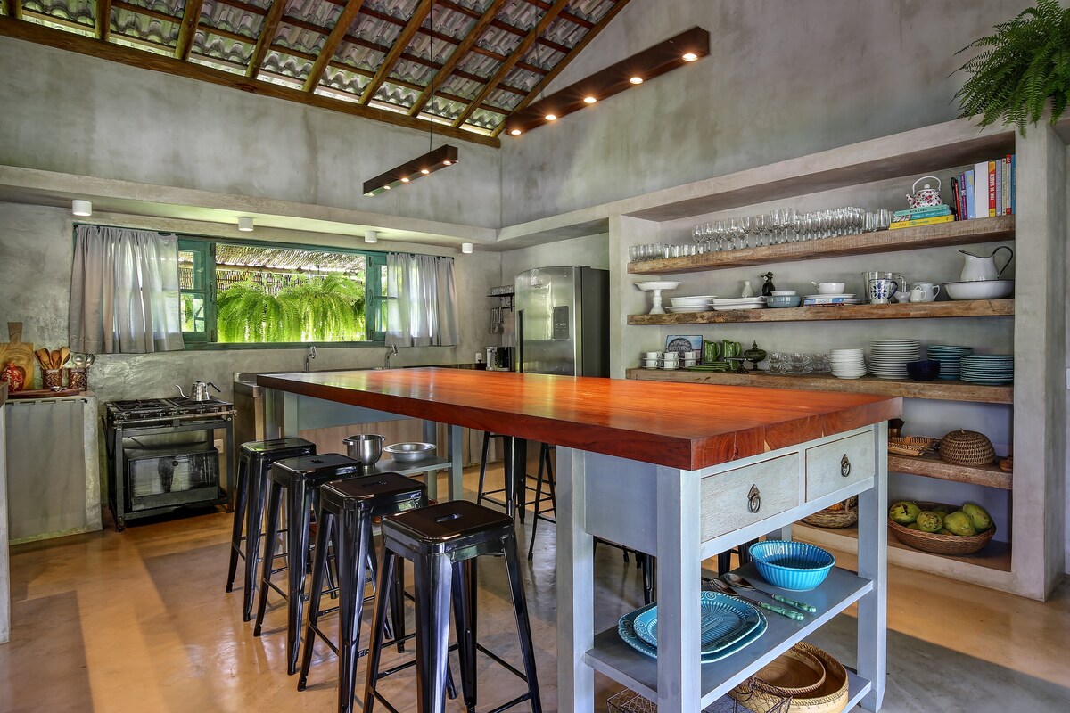 cozinha do airbnb Casa da Mangueira Trancoso