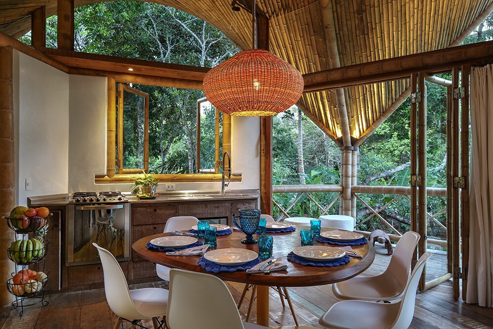 cozinha do airbnb Villa Se7e Trancoso - Loft Bambu e Casa Madeira