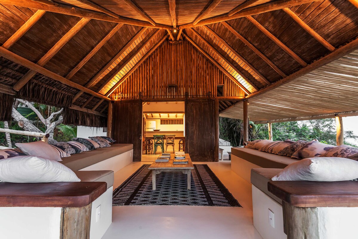 sala da Casa Vista, aconchego na natureza no airbnb Trancoso