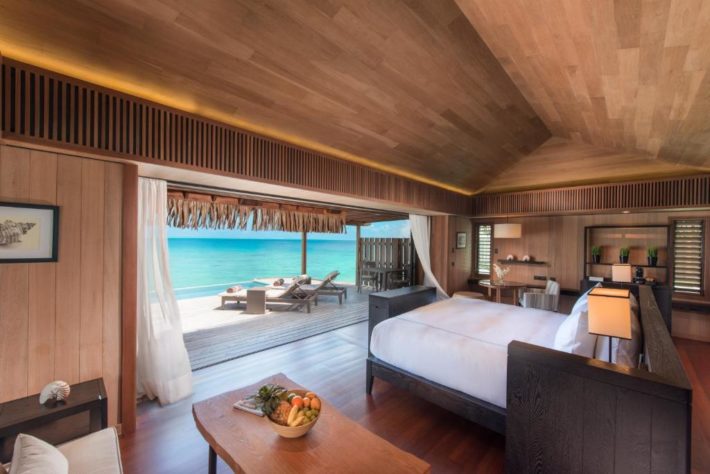 hotel romântico na polinésia francesa com quarto de luxo