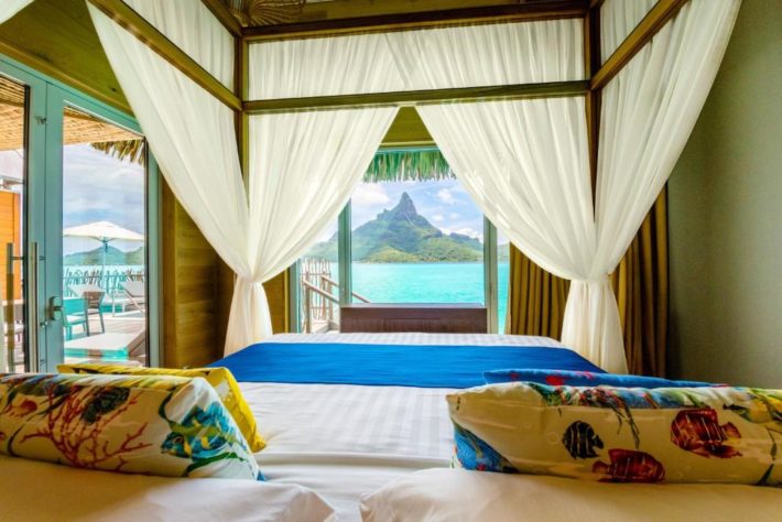 suíte de luxo em hotel romântico em bora bora